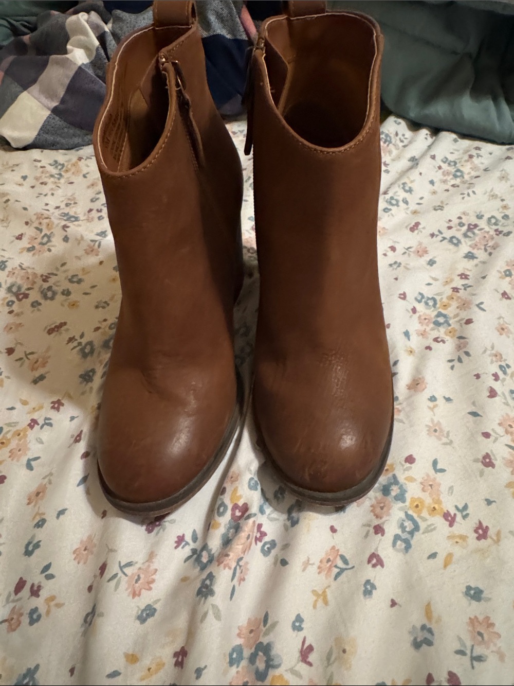 bp. Brown Leather Ankle Booties